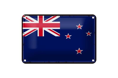 Blechschild Flagge Neuseelands 18x12cm Retro New Zealand Dekoration