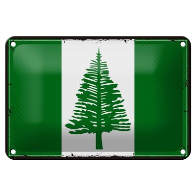 Blechschild Flagge Norfolkinsel 18x12cm Retro Flag Dekoration