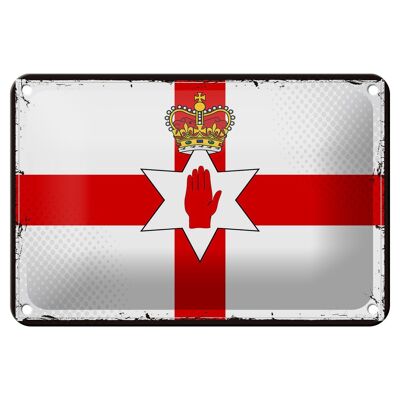 Cartel de chapa con bandera de Irlanda del Norte, decoración RetroFlag de 18x12cm