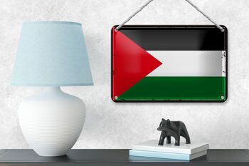 Drapeau de la Palestine en étain, 18x12cm, drapeau rétro, décoration de la Palestine 4