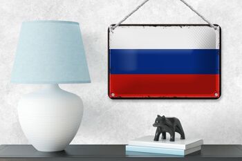 Drapeau de la russie en étain, 18x12cm, décoration rétro, drapeau de la russie 4