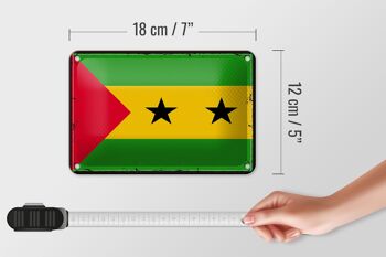 Drapeau en étain de São Tomé et Príncipe, 18x12cm, décoration de drapeau rétro 5