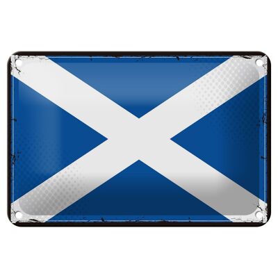 Signe en étain drapeau de l'écosse, 18x12cm, drapeau rétro, décoration écossaise