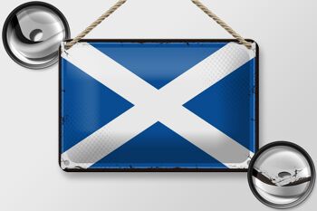 Signe en étain drapeau de l'écosse, 18x12cm, drapeau rétro, décoration écossaise 2