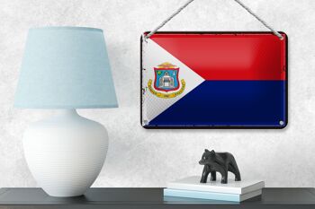 Drapeau en étain de Sint Maarten, 18x12cm, décoration rétro de Sint Maarten 4