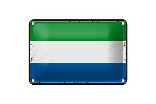 Blechschild Flagge Sierra Leones 18x12cm Retro Sierra Leone Dekoration