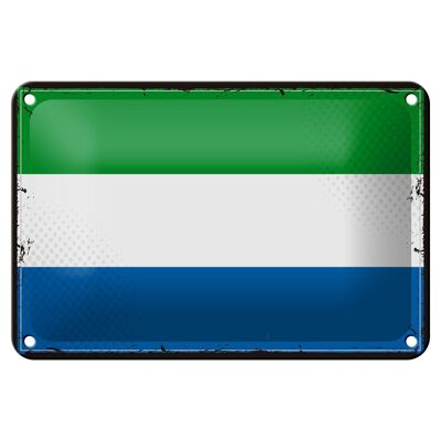 Blechschild Flagge Sierra Leones 18x12cm Retro Sierra Leone Dekoration