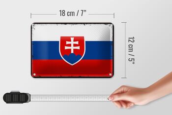 Drapeau en étain de la slovaquie, 18x12cm, drapeau rétro de la slovaquie, décoration 5
