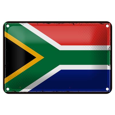 Blechschild Flagge Südafrikas 18x12cm Retro South Africa Dekoration