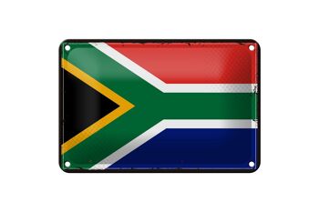Signe en étain drapeau de l'afrique du sud, 18x12cm, décoration rétro de l'afrique du sud 1