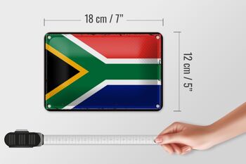 Signe en étain drapeau de l'afrique du sud, 18x12cm, décoration rétro de l'afrique du sud 5