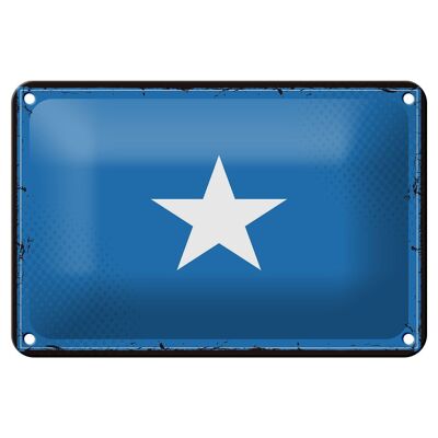 Targa in metallo Bandiera della Somalia 18x12 cm Decorazione con bandiera retrò della Somalia