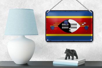 Drapeau en étain du Swaziland, 18x12cm, drapeau rétro, décoration Eswatini 4