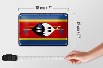 Drapeau en étain du Swaziland, 18x12cm, drapeau rétro, décoration Eswatini 5