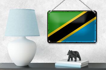 Signe en étain drapeau de la tanzanie, 18x12cm, drapeau rétro de la tanzanie, décoration 4