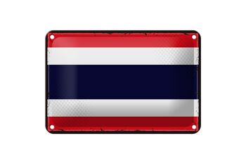 Drapeau de la thaïlande en étain, 18x12cm, décoration rétro, drapeau de la thaïlande 1