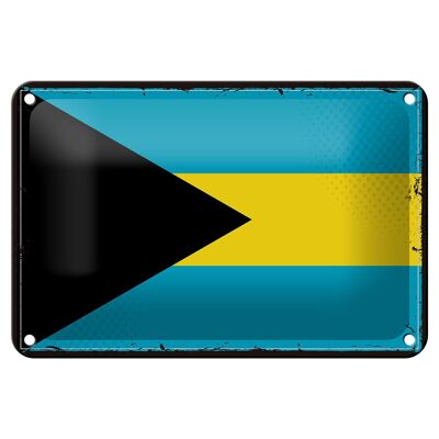 Cartel de hojalata Bandera de Bahamas, 18x12cm, decoración Retro de la bandera de Bahamas