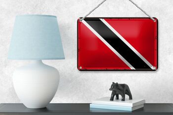Drapeau en étain de trinité-et-Tobago, 18x12cm, décoration rétro 4