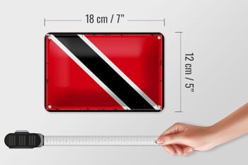 Drapeau en étain de trinité-et-Tobago, 18x12cm, décoration rétro 5