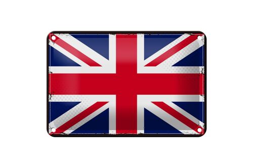 Blechschild Flagge Union Jack 18x12cm Retro United Kingdom Dekoration