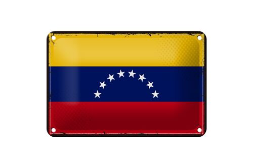Blechschild Flagge Venezuelas 18x12cm Retro Flag Venezuela Dekoration