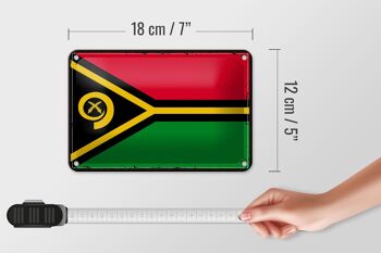 Drapeau en étain du Vanuatu, 18x12cm, drapeau rétro du Vanuatu, décoration 5