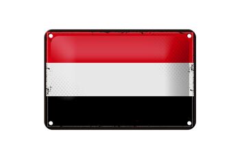 Signe en étain drapeau du yémen 18x12cm, drapeau rétro du yémen, décoration 1