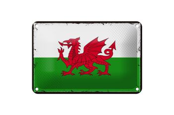 Drapeau du pays de Galles en étain, 18x12cm, décoration rétro, drapeau du pays de Galles 1