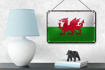 Drapeau du pays de Galles en étain, 18x12cm, décoration rétro, drapeau du pays de Galles 4