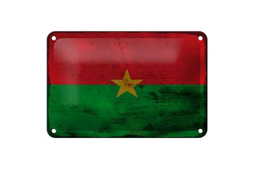 Blechschild Flagge Burkina Faso 18x12cm Burkina Faso Rost Dekoration