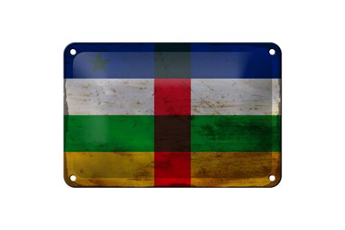 Blechschild Flagge Zentralafrikanische Republik 18x12cm RO Dekoration