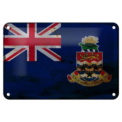 Blechschild Flagge Cayman Islands 18x12cm Flag Rost Dekoration