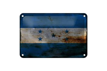Drapeau en étain du Honduras, 18x12cm, drapeau du Honduras, décoration rouille 1