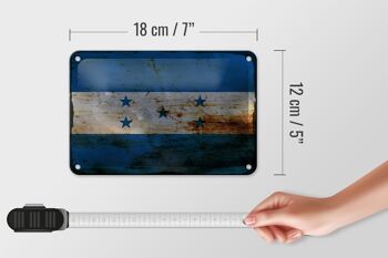 Drapeau en étain du Honduras, 18x12cm, drapeau du Honduras, décoration rouille 5