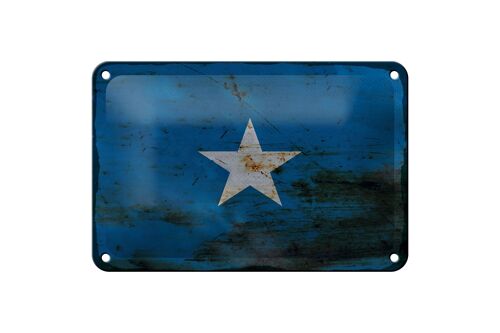 Blechschild Flagge Somalia 18x12cm Flag of Somalia Rost Dekoration