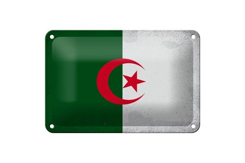 Blechschild Flagge Algerien 18x12cm Flag Algeria Vintage Dekoration