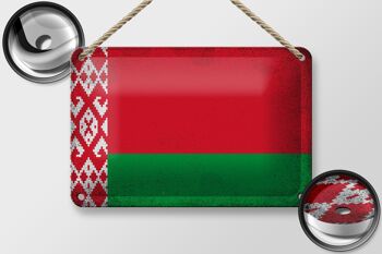 Drapeau en étain pour la biélorussie, 18x12cm, décoration Vintage pour la biélorussie 2