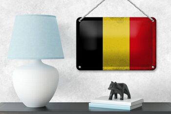Drapeau en étain de la belgique, 18x12cm, drapeau de la belgique, décoration Vintage 4