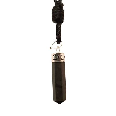 Pencil Pendant - Black Agate - 25-30mm