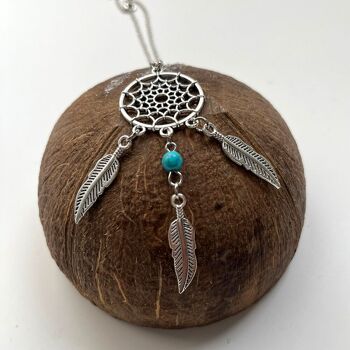 Pendentif attrape-rêves, turquoise 6