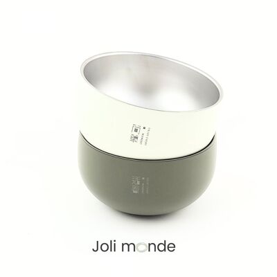LICHEN double-walled colored stainless steel bowl 400 ml. diameter 13 cm