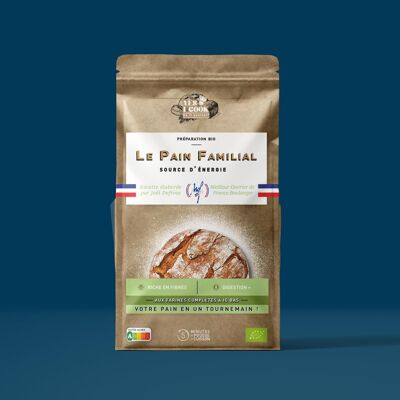 Préparation pour pain bio | Source d'énergie | Réduit en glucide | Faible teneur en gluten | Aux farines anciennes et complètes | Sans sucres ajoutés | Farine IG Bas | 300g