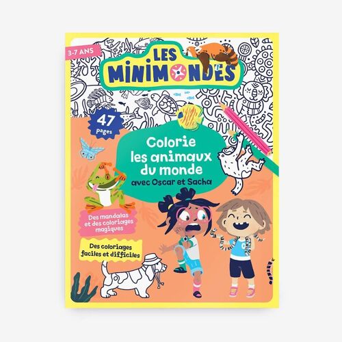 NOUVEAU ! Le cahier de coloriage enfants - Dès 3 ans - Les animaux du monde