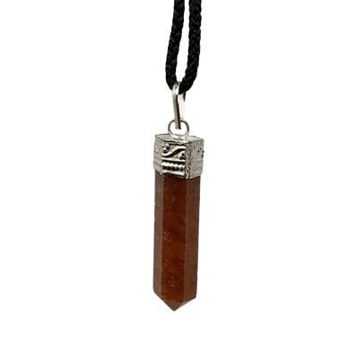 Pendentif Crayon - Cornaline Rouge - 25-30mm