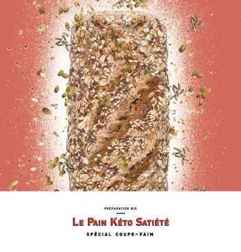 Préparation pour pain bio LOW-CARB 20 % | Lower carb | Au psyllium régulateur de glycémie |  Pour régime Paleo, Keto, Low Carb | Parfait pour diabétique | Riche en fibre | Anti ventre gonflé | 600g 6