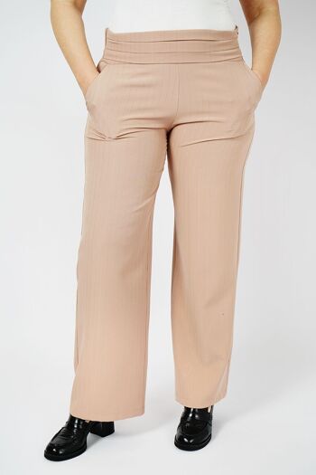 Pantalon de tailleur stretch- NIPLYO NUDE 1