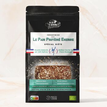 Préparation pour pain bio protéiné 20% | Lower carb | Au konjac favorisant la perte de poids | Pour Paléo, Kéto | Riche en fibre | Sans sucre ajouté | Aux farines IG bas | Ultra rassasiant | 600g 1