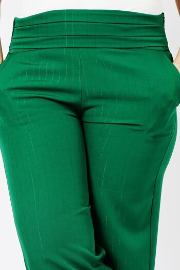 Pantalon de tailleur stretch - NIPLYO VERT 3