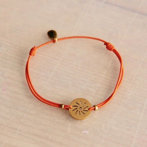 Elastic bracelet with sun – orange/gold