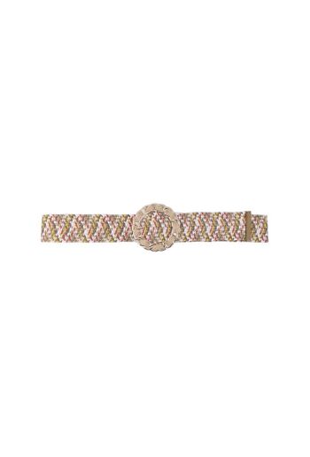 Ceinture raphia en paille élastiqué boucle en métal CF850 15